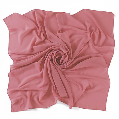 90*90CM Headwrap Heavy Chiffon Square Scarf Muslim Hijabs Women Underscarf Fashion Casual Plain Color Hijab