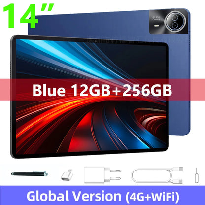 Mpad15 Large Screen 14 inch Tablet 16GB+512GB 1920*1200 IPS 4G Phone Call Android 15 Tablet 14' Octa Core 32+8MP Bluetooth WiFi