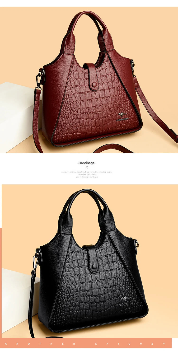 Luxury Designer Handbag Brand High Quality Soft Leather Bags 2024 Sac Crossbody Shoulder Bag For Womens Casual Tote Bag Bolsos
