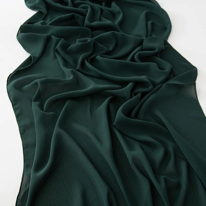 180*70CM Chiffon Hijabs For Woman Soft Long Turban Veil Scarves Muslim Hijab Shawls Islam Women Head Wraps Accessoires Ramadan