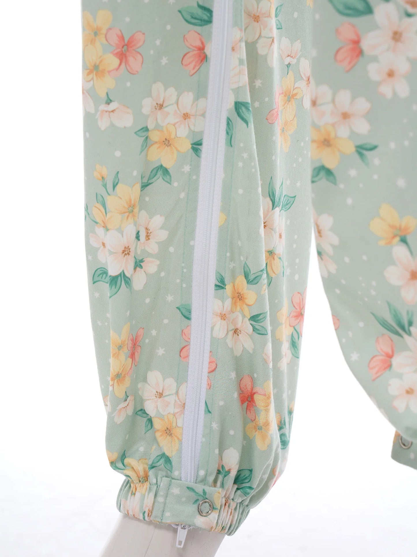 Women Special Need Adaptive Clothing Elderly Alzheimer Dementia Back Zipper Anti-Strip Nursing Jumpsuit Homewear Sleepwear