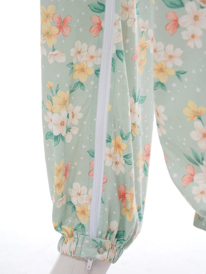 Women Special Need Adaptive Clothing Elderly Alzheimer Dementia Back Zipper Anti-Strip Nursing Jumpsuit Homewear Sleepwear