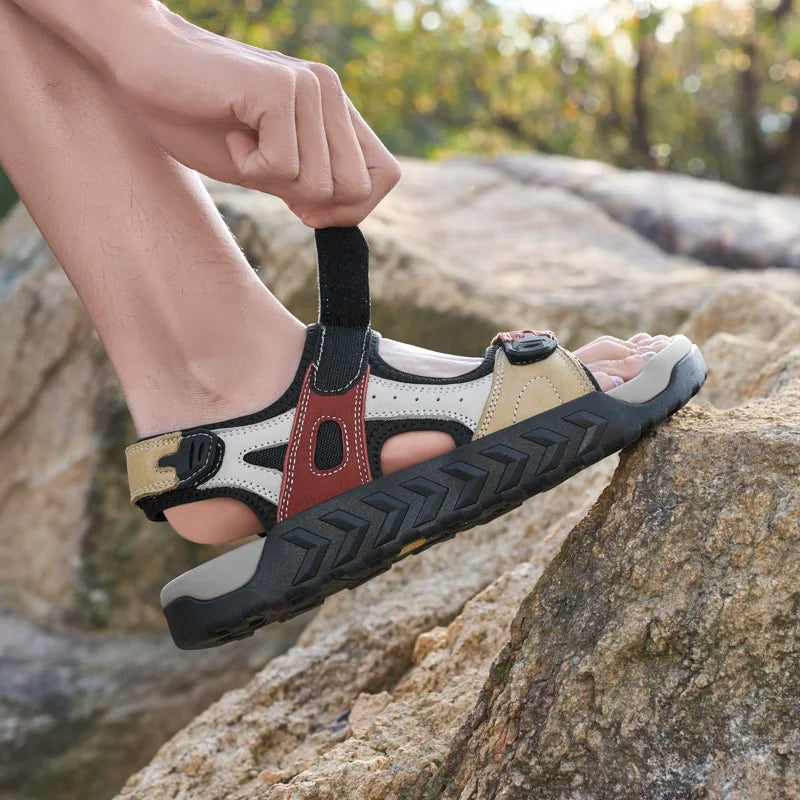 Men Sandals Outdoor Camping Hiking Water Wading Sports Shoes Anti Slip Quick Drying New Summer Comfortable Beach Shoes for Youth