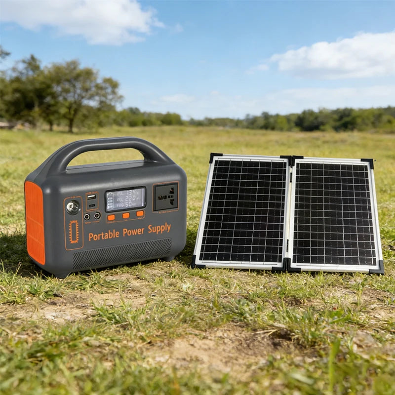 220V 400W Portable Power Station 192Wh Solar Generator Emergency Backup Battery Optional 30W Foldable Solar Panel for Camping