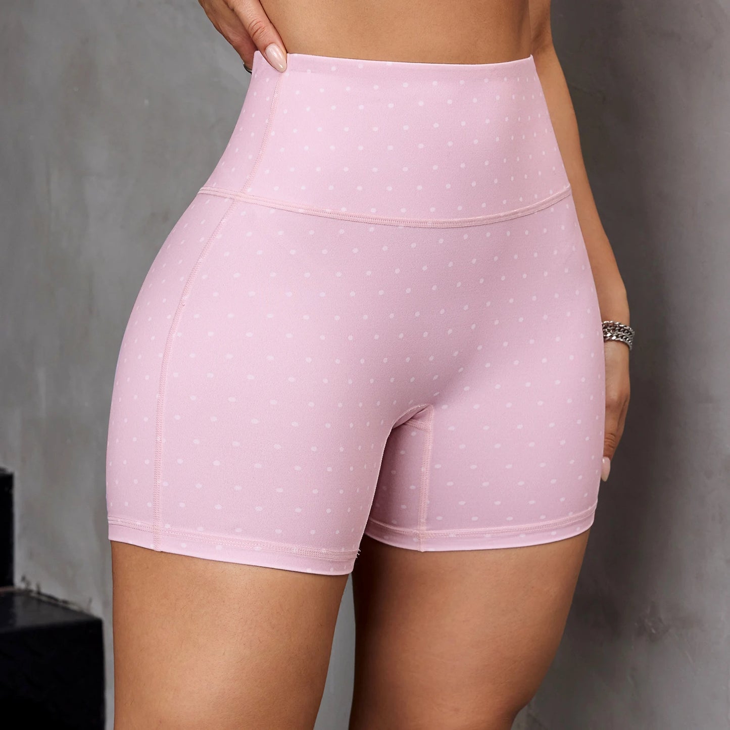  Women's Sexy Polka Dot Yoga Shorts Summer Casual Running Fitness Shorts Sportswear High Waist Tights Gym Outfit