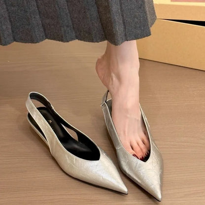 Leopard Women Heeled Sandals Sexy Pointed Toe Woman Shoes Elegant Summer 2026 Fashion Slides Luxury Brands New Mujer Sandalias