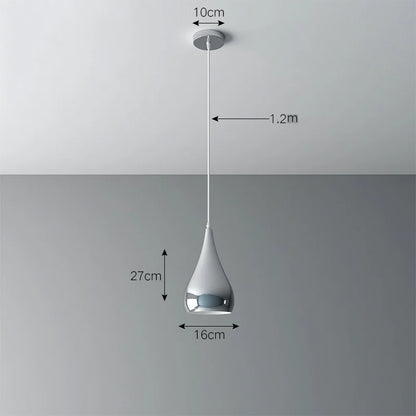Nordic Plating Sliver Globe Ball Mirror Pendant Lights E27 Iron Hanging Lamp luxury Silver Brass Art Kitchen Hotel Pendant Lamp