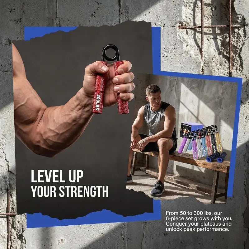 1PCS 50-350LB Metal Hand Gripper Strengthener Finger Exerciser Grip Strength Muscle Arms Trainer Recovery Wrist Gym Equipment