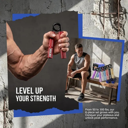 1PCS 50-350LB Metal Hand Gripper Strengthener Finger Exerciser Grip Strength Muscle Arms Trainer Recovery Wrist Gym Equipment
