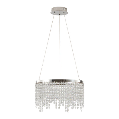 16-inch Luxury Crystal LED Chandelier - Adjustable Height and Color Temperature (3000K-6000K) -Modern Chandelier for Living Room