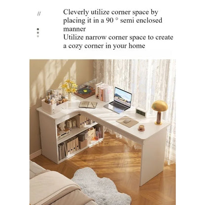 Corner Computer Desk Corner Desk Home Study Table Bedroom Girls Dresser Bookcase Integrated Desk