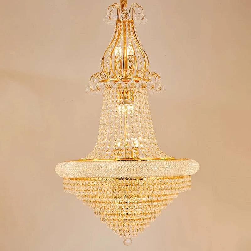 Luxury Crystal Chandeliers Home Decorate Ceiling Chandelier Lustre Duplex Loft Pendant Lights for Living Dining Room Żyrandol