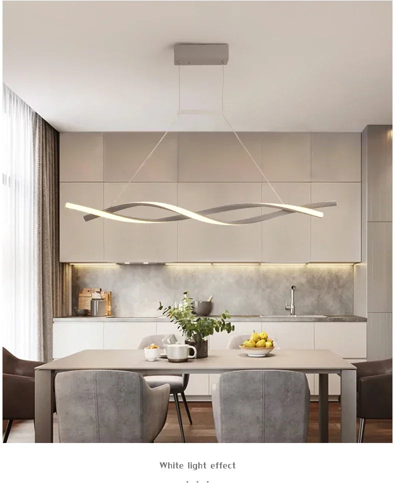 Modern Rotate Led Pendant Lights Dimmable for Kitchen Island Table Dining Room Office Chandelier Decor Lighting Lusters Fixture