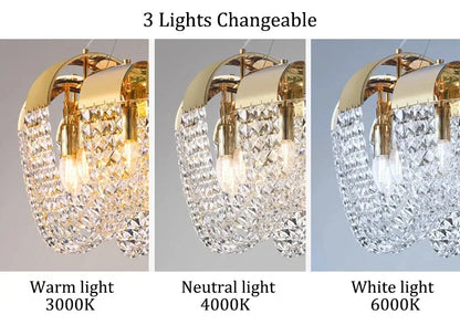 2025 New Home DecorationPendant Lights Luxury Crystal Living Room Chandelier Bedroom Pendant Lamp Ceiling Light  Indoor Lighting