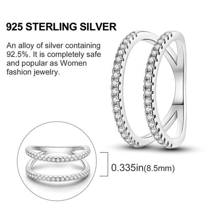 2026 New 925 Sterling Silver Rings Zircon Sparkling CZ Rings Rings For Women Original Wedding Fine Jewelry Accessories Gifts
