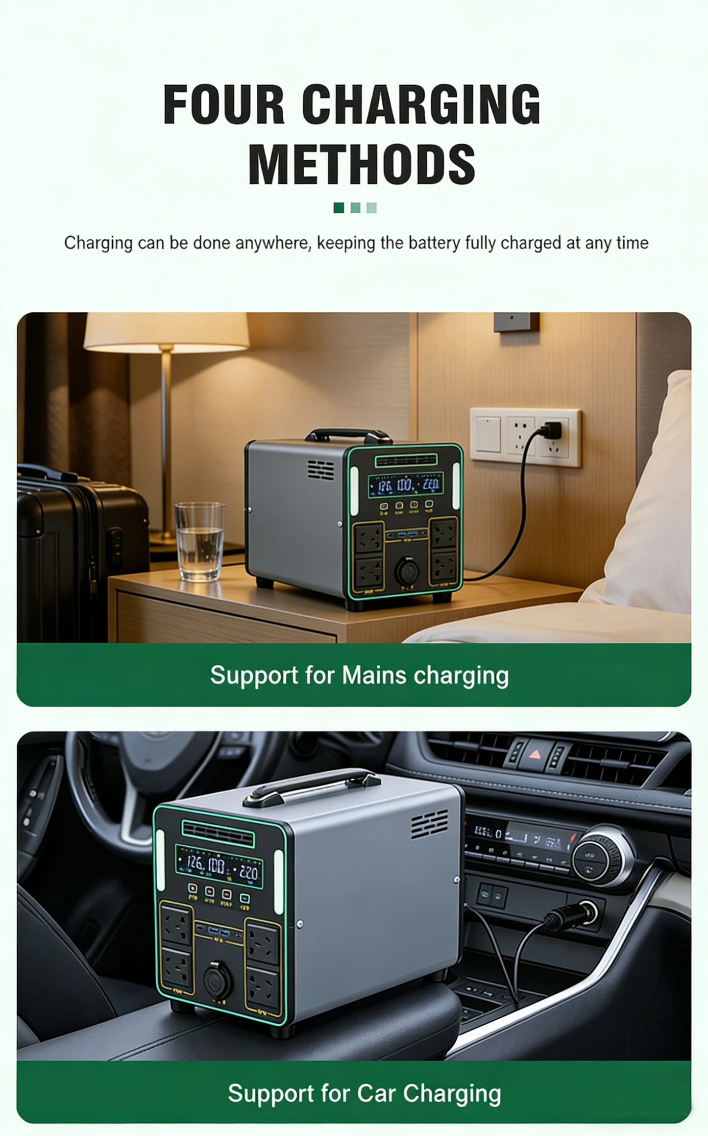 6000W Portable Power Station For Outdoor Camping And Home 5500WH Lifepo4 Battery Solar Generator Emergency Supply