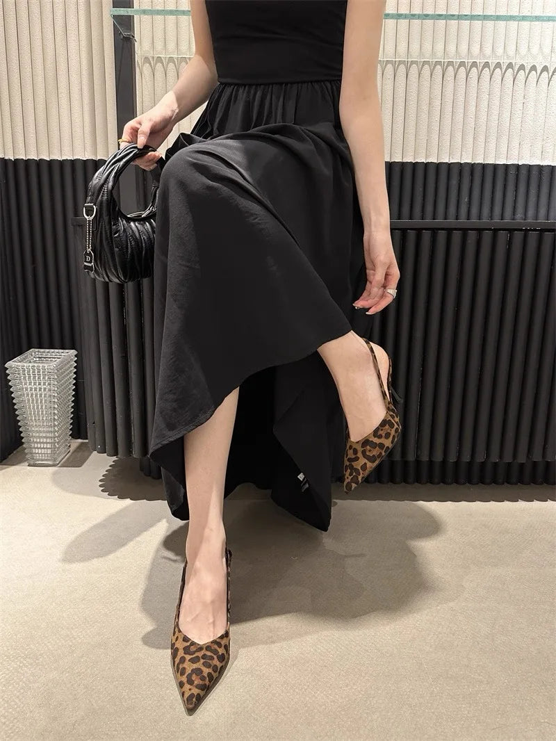 Luxury High Heels Sandals Women Sexy Pointed Toe Shoes for Woman Slippers New Party Shoes Pumps Elegant Slides Mujer Zapatos