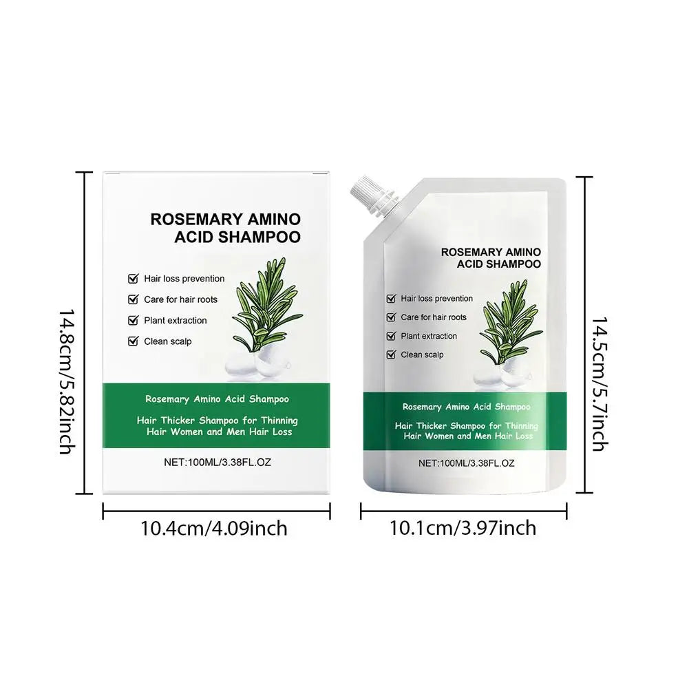 Organic Rosemary Hair Growth Shampoo Thickening Hydrolyzed Keratin Dry Frizzy Damaged Repair Moisturizing Scalp Cleaning Shampoo