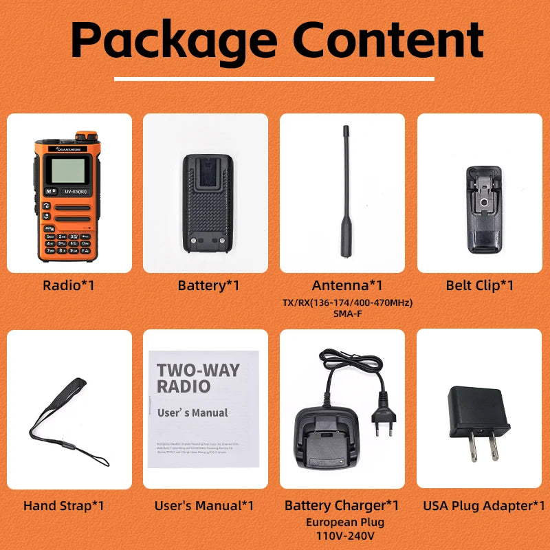 Quansheng UV K5 8 Walkie Talkie K6 Pro 512KB Memory Long Range Portable FM Ham Wireless Set Walkier Camping Communication Radio