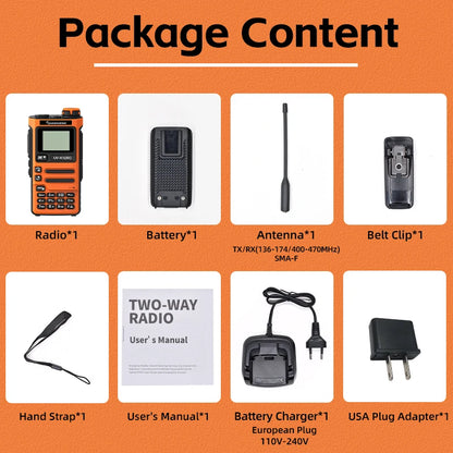 Quansheng UV K5 8 Walkie Talkie K6 Pro 512KB Memory Long Range Portable FM Ham Wireless Set Walkier Camping Communication Radio