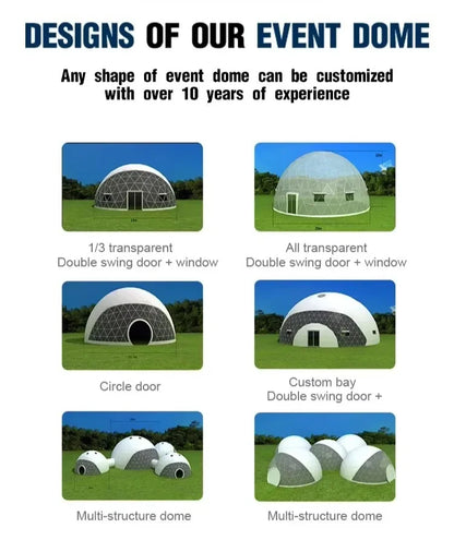 PVC Dome Tent, Waterproof Windproof Luxury Glamping Tent For Resort Hotel Outdoor Party
