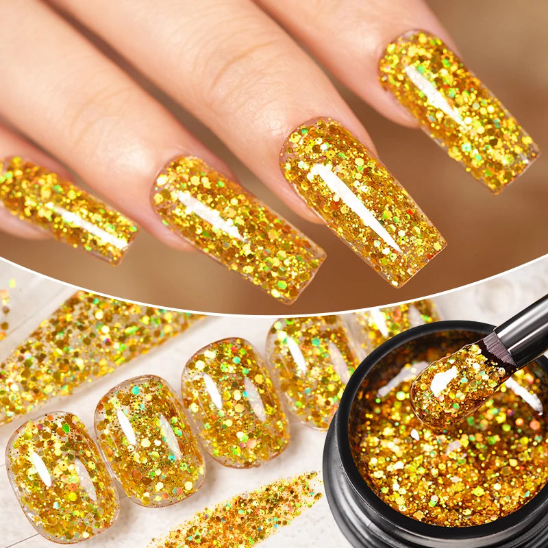 AWStorG 7.5ml Light Color Cat Eye Gel Nail Polish Pink Semi Permanent Glitter Magnetic Gel Soak Off UV LED Varnish Nail Art