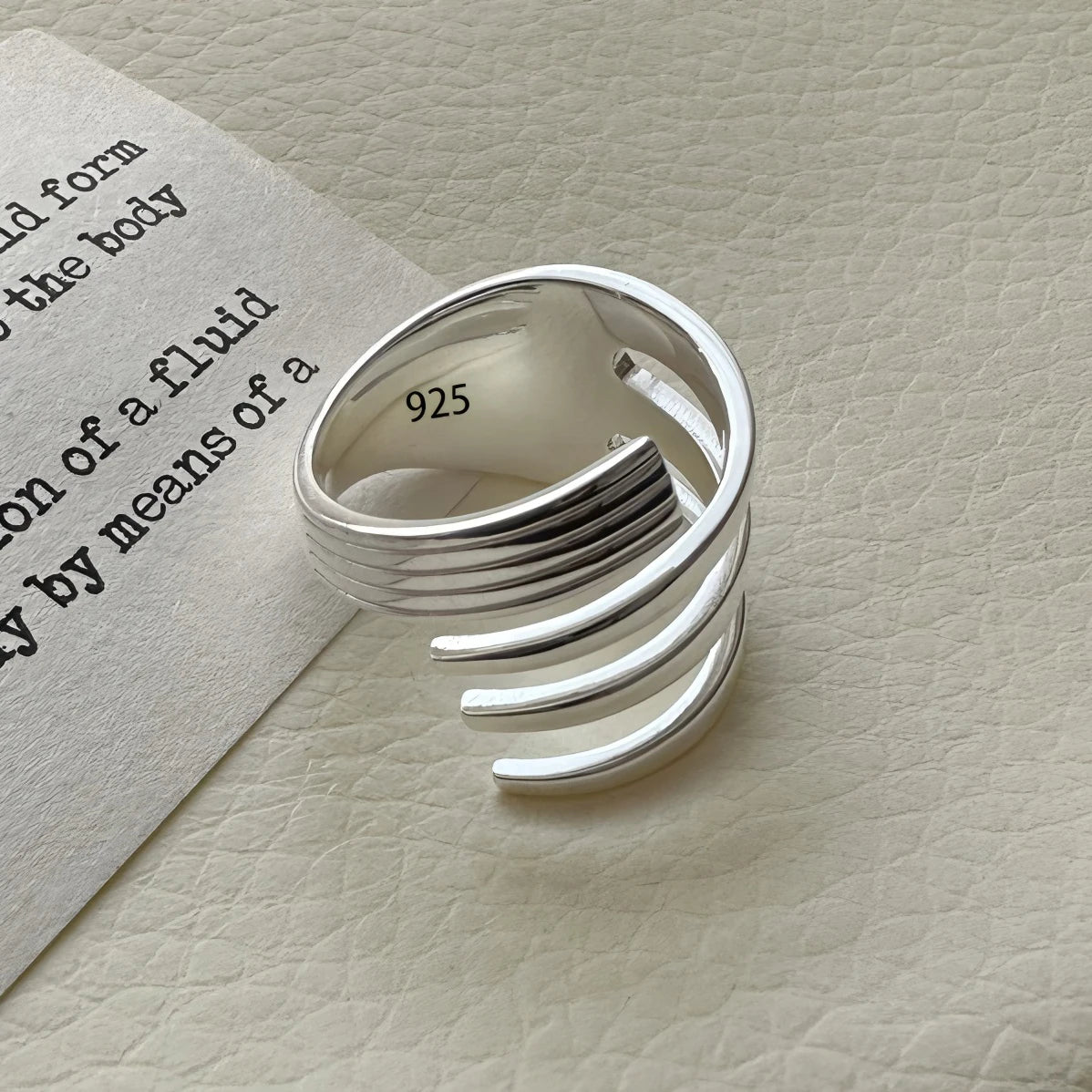 VENTFILLE 925 Sterling Silver Irregular Ring for Women Geometry Versatile Minimalism  Accessories Jewelry Gift Dropshipping