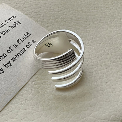 VENTFILLE 925 Sterling Silver Irregular Ring for Women Geometry Versatile Minimalism  Accessories Jewelry Gift Dropshipping