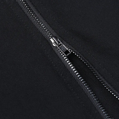Y2k Skirt Dark Double Zipper Bag Hip Split Gothic Design Tight Skirt Harajuku Black Gothic Bag Hip Skirt Kawaii Vintage