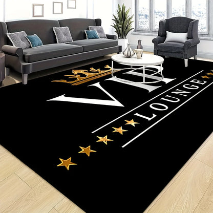 VIP Royal Crown Floor Mat - Non-Slip Rug with Elegant Design for Living Room Office Lounge, Premium Home & Commercial Decor