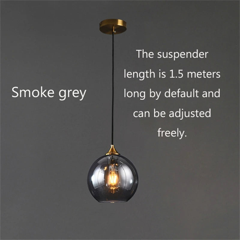 Dropshipping Glass Pendant Lights Modern Living Room Restaurant Kitchen Fixtures Pendant Lamp Home Decor Lamps Bedroom Luminaria