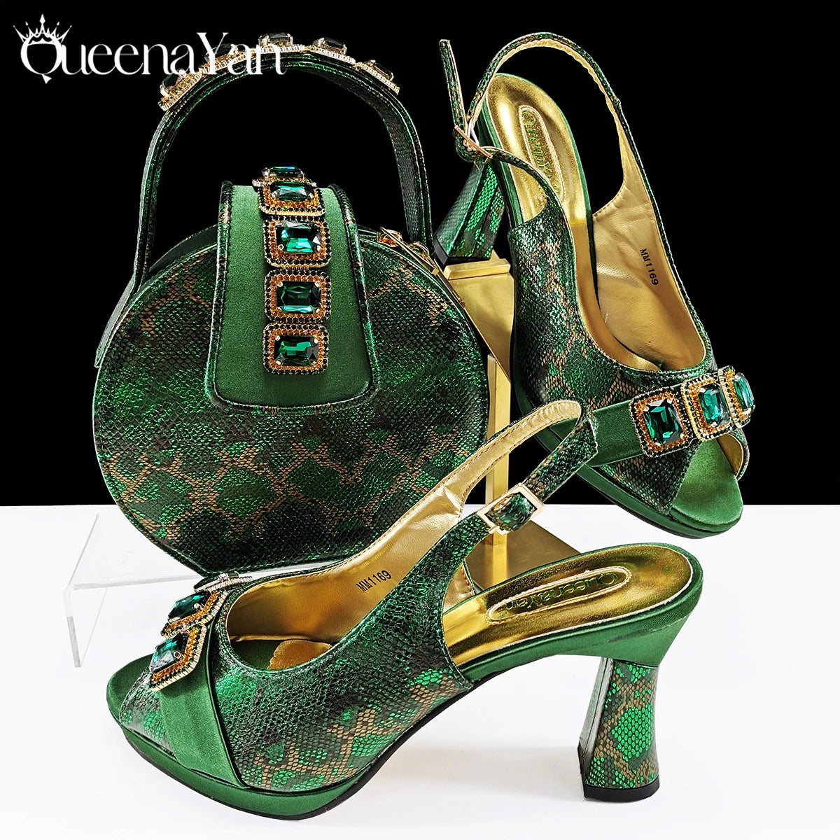 INS-Inspired Italian Design Elegant Women High Heel and Bag Nigeria Wedding Party Shoes and Bag–Fashionistas Exclusive Products