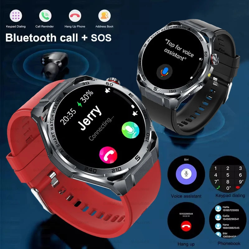 2026 New ECG+PPG Body Fat Analysis Health Smart Watch Uric Acid BP Blood Oxygen Bluetooth call Sports Smart Watch For Men Women
