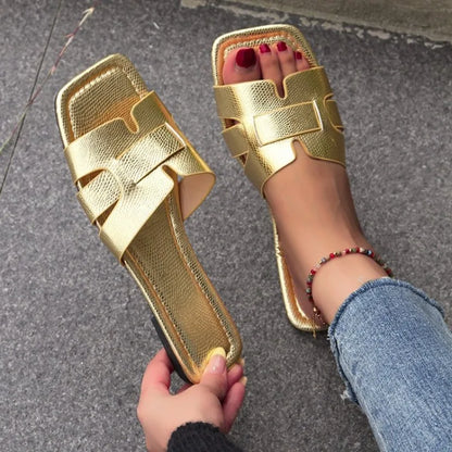 Luxury Brand Designer Women'S Sandals Fashionable And Elegant Flat Shoes Sexy Casual Beach Shoes Summer Outdoor Slippers women