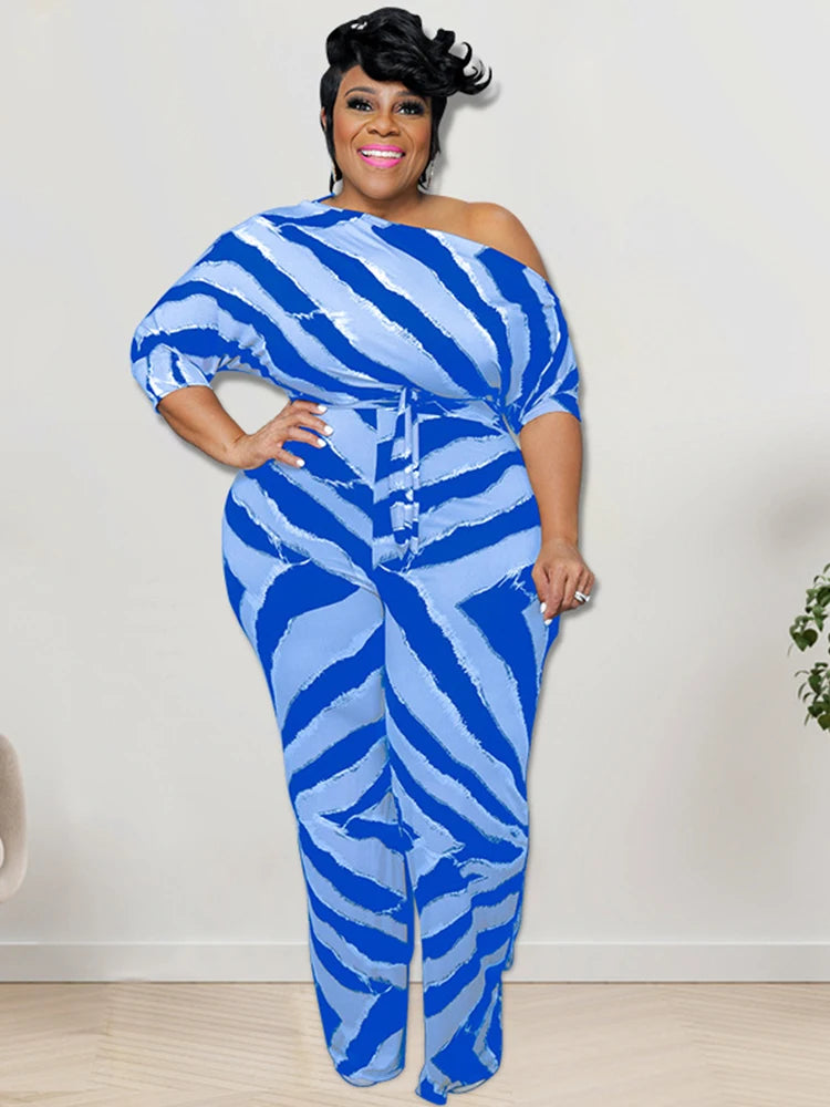 Women Jumpsuit Long Elegant Off Shoulder Sexy Female Jumpsuit Half Sleeve One Piece Plus Size Jumpsuits Wholesale Dropshipping