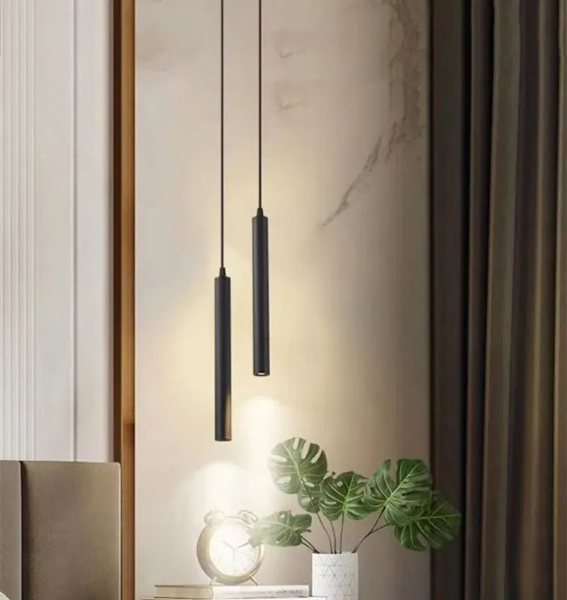 Nordic LED Cord Pendant Lighting for Kitchen Bedside Adjustable Line Suspended Hanging Lamps Chandelier Lights for Restaurant