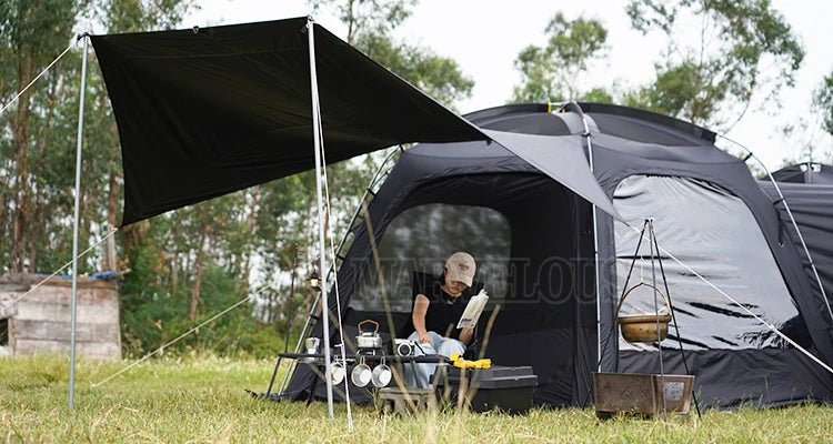 Hot Selling Large Connectable Big Family Camping Tent Dia. 460cm Geodesic Dome Tent with Modular Pod Tent Design 5 Bedrooms