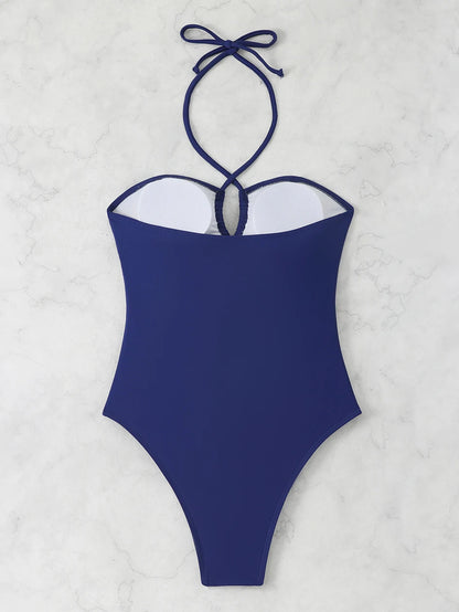 Sexy Halter Bathing Suit Woman Bandeau Swimwear One Piece Women's Swimsuit 2026 Female Bathwear Swimming for Beach Wear Monokini