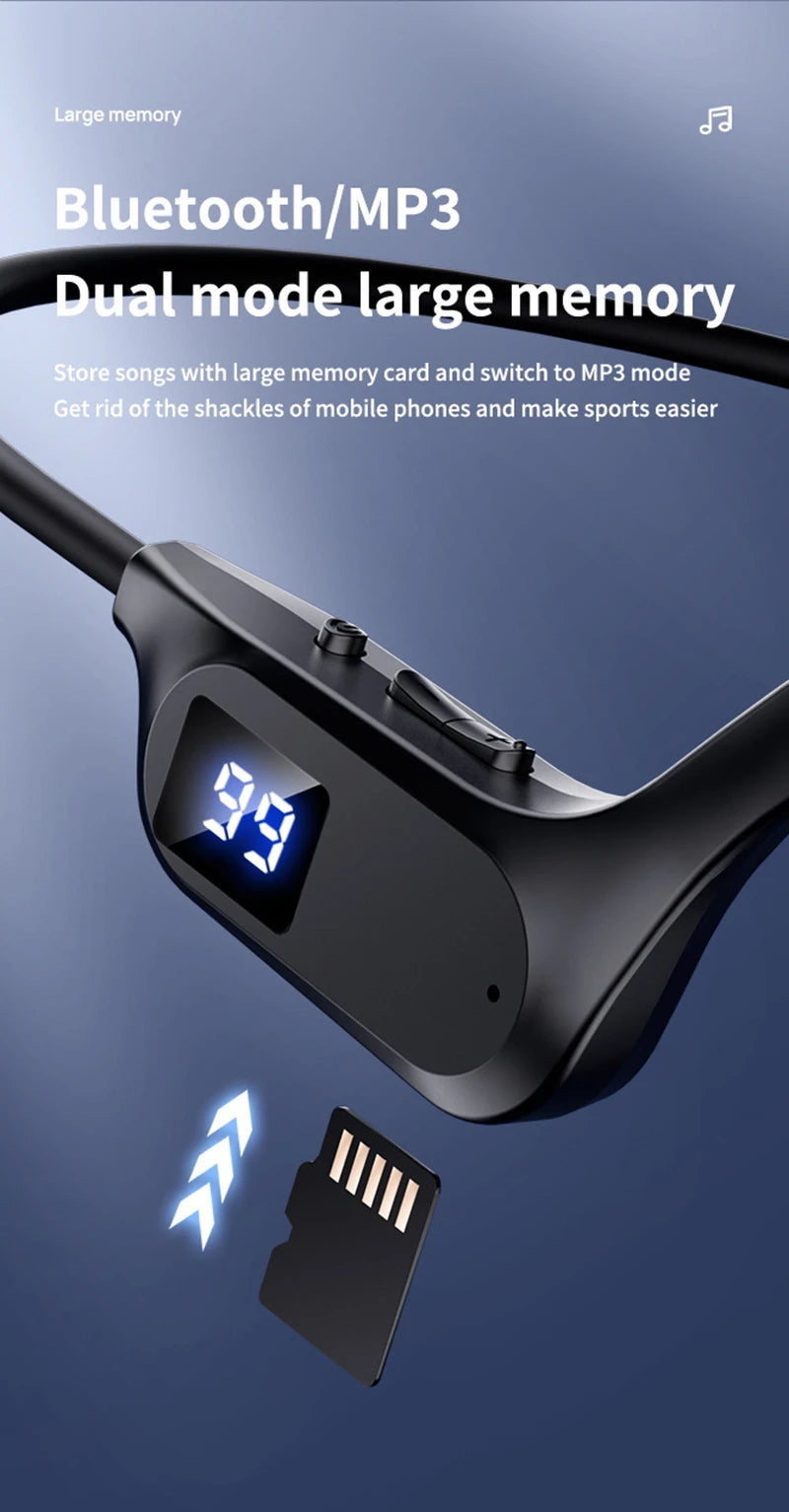 Lenovo Wireless Bone Conduction Headphones Bluetooth Earphone Sport Swimming Bluetooth Compatible Headphone Hand-free With Mic