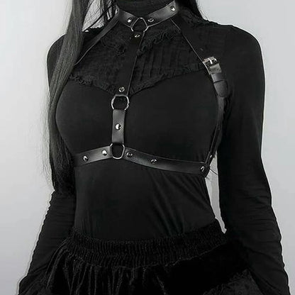 Fashion Belt Street Style Chest Harness Belt Suspenders for Women Decoration  Punk Rock Leather Belt Gothic Clothing Accessories