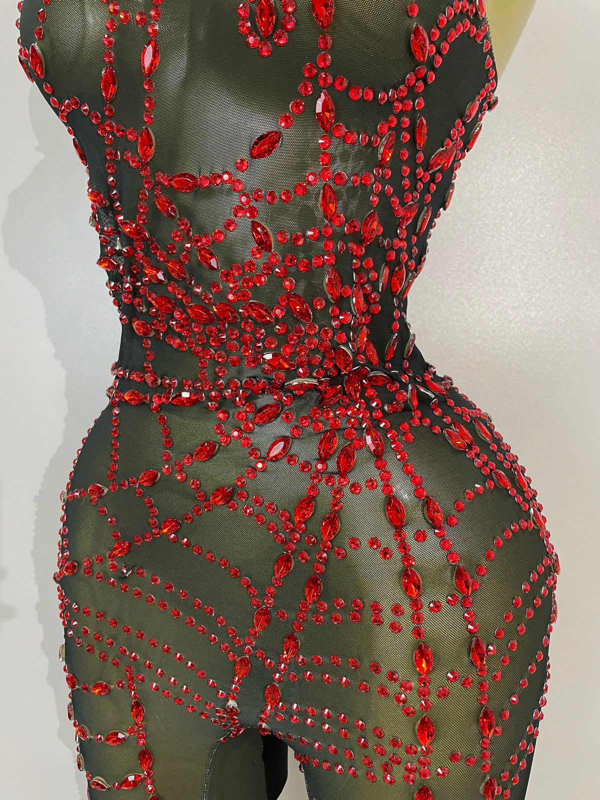 New Women Sparkly Diamonds Sexy Mesh Jumpsuit Nightclub Bar Party Show Gogo Dancer Festival Clothing Drag Queen Stage Costume