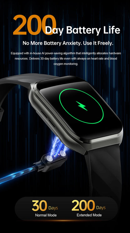 New Smart Watch Man 1000mAh Long Standby Outdoor Smartwatch Men IP68 Waterproof Heart Rate Sport BT Call Big Battery Smart Watch