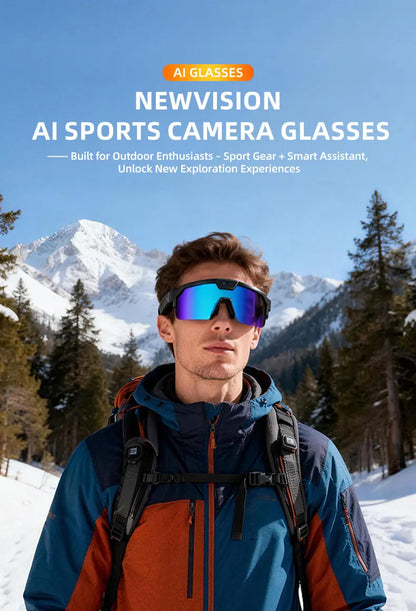 AI Smart Glasses 2026 New, 1200P HD Camera, 30MP Photo, Real Time Translation, Voice Control, Wireless 5.3 for Outdoor Vlog Use