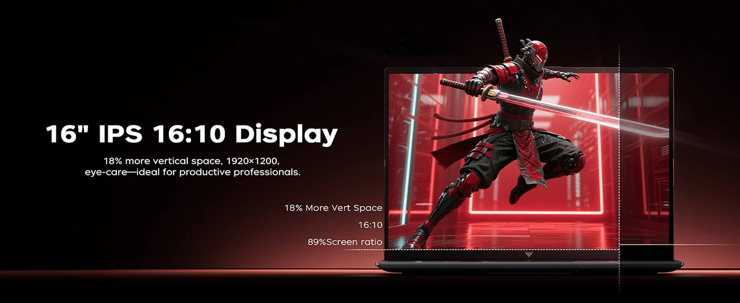 ACEMAGIC 16 Inch Laptop Gaming AMD Ryzen 9 6900HX Processor 16GB LPDDR5 RAM 512GB SSD IPS Display Windows 11 Laptop Computer