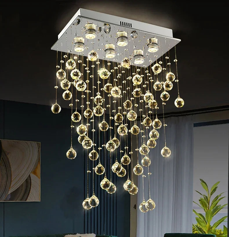 Modern Led Crystal Chandelier For Living Dining Room Luxury Kitchen Indoor Lighting Creative Home Decor Lamp K9 Cristal Lustre
