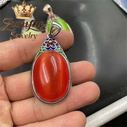 Natural Colorful Cat's Eye Stone Pendant Necklace Elegant Fashion Daily Wear Luxury Quality Fine Jewelry For Women Unisex Gift