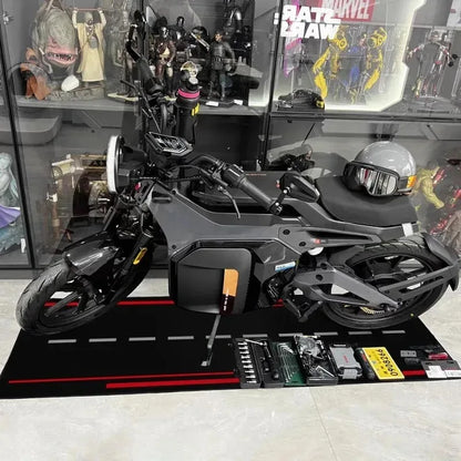 VIKAMA Motorcycle Display Mat Durable Anti Slip Racing Runner Rug Garage Parking Floor Mat Home Decoration