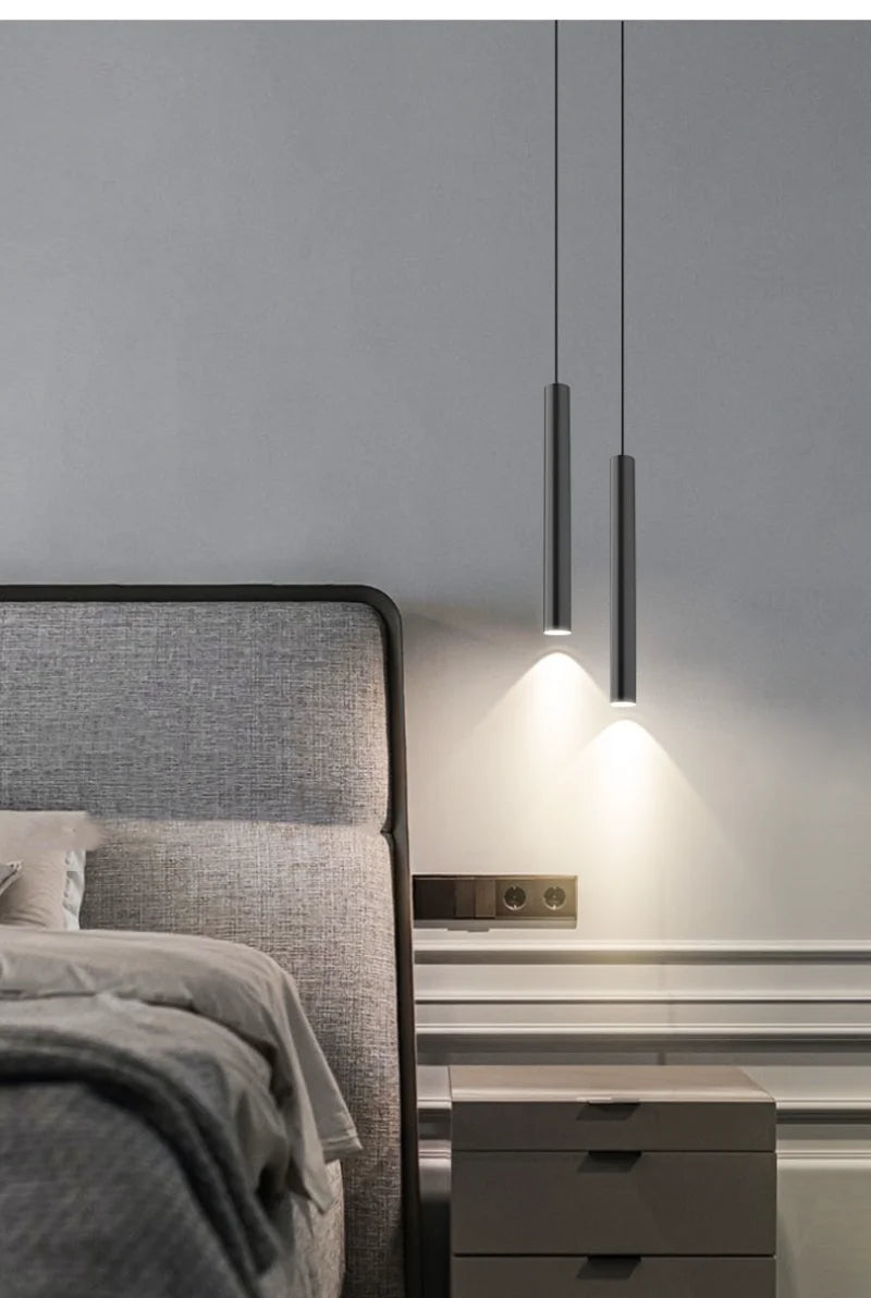 Minimalist Bedside Pendant Lamp Bedroom Spotlight Restaurant Bar Kitchen Dining Hall Island Platform Lights Hanging Lighting Led