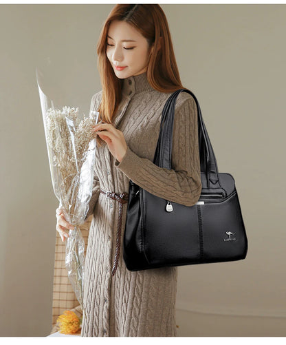 High Quality Ladies Soft Leather Shoulder Bag Designer Luxury Handbags Tote Bags For Womens 2025 Female Crossbody Messenger Bags