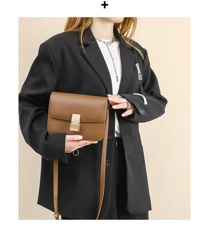 Luxury Designer Tofu Bags Square Bag One Shoulder Crossbody Bag Fashion Handbags Top Quality Genuine Leather Women's Bag Chic